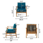 Perla Acacia Wood 7-piece Outdoor Chat Set by Christopher Knight Home