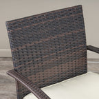 Peterson Outdoor 3-piece Wicker Bistro Set with Cushions by Christopher Knight Home