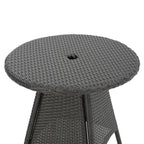 Peterson Outdoor 3-piece Wicker Bistro Set with Cushions by Christopher Knight Home