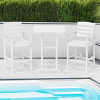 Plastic Tall adirondack Chair Set Of 3-Piece Patio Conversation Set