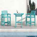 Plastic Tall adirondack Chair Set Of 3-Piece Patio Conversation Set