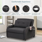 Pull Out Sofa Sleeper 3 in 1 with 2 Wing Table