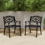 Sanibel Bronze Aluminum 7- Piece Outdoor Dining Set with 72 Oval Dining Table and Six Armchairs by Homestyles