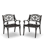 Sanibel Bronze Aluminum 7- Piece Outdoor Dining Set with 72 Oval Dining Table and Six Armchairs by Homestyles