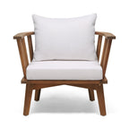 Sedona Acacia Wood Outdoor Club Chairs with Cushions (Set of 2) by Christopher Knight Home