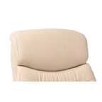 Leather Swivel Recliner with Matching Storage Ottoman