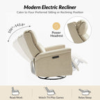 Tobias Traditional Swivel And Rocker Power Recliner Set of 2 by HULALA HOME