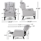 Walter Tufted Fabric Recliners (Set of 2) by Christopher Knight Home