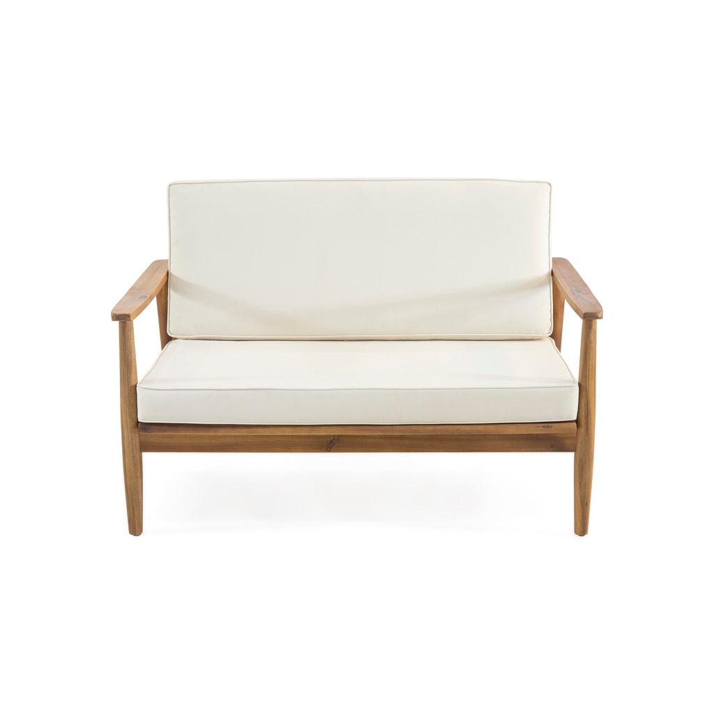 Willowbrook Outdoor Acacia Wood 4 Seater Chat Set by Christopher Knight Home