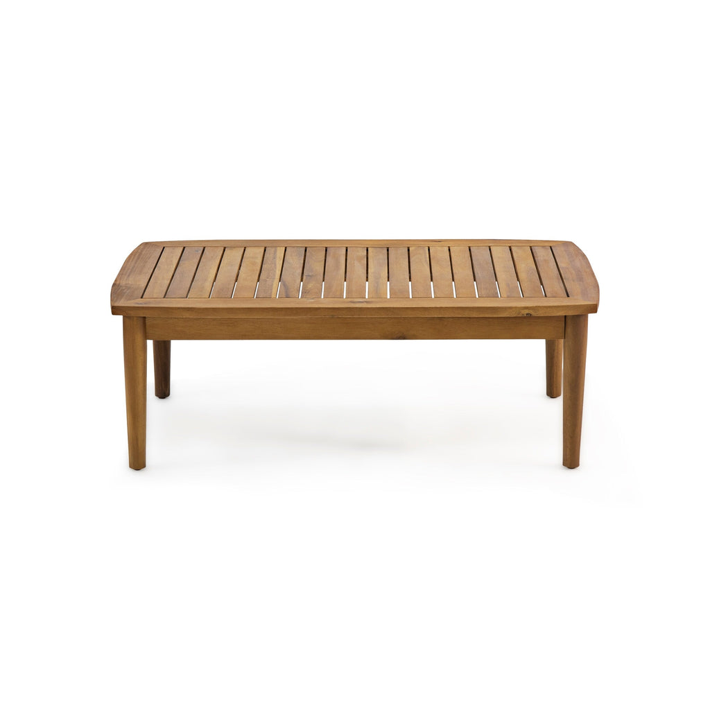 Willowbrook Outdoor Acacia Wood 4 Seater Chat Set by Christopher Knight Home