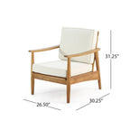 Willowbrook Outdoor Acacia Wood 4 Seater Chat Set by Christopher Knight Home
