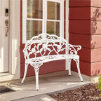 Yaheetech Outdoor Metal Bench Patio Park Garden Bench - N/A