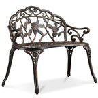 Yaheetech Outdoor Metal Bench Patio Park Garden Bench - N/A